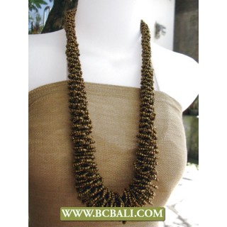 Golden Bead Corn Necklace